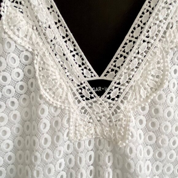 Sugarlips Brette White Crochet Dress, size L - Picture 10 of 15